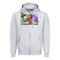 Heather Grey lpn licensed practical nurse Zipper Hoodie - CowGirlArtShop