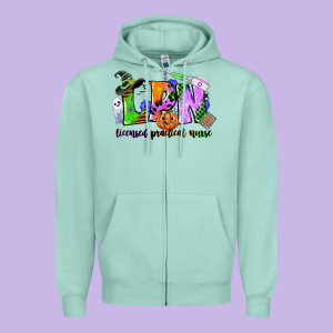 Lpn Licensed Practical Nurse Zipper Hoodie Designed By Cowgirlartshop