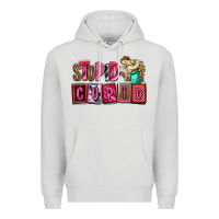 Dove Grey stupid cupid with cupid olivia Premium Hoodie - OliviaCreatesArt