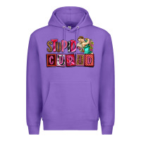 Purple stupid cupid with cupid olivia Premium Hoodie - OliviaCreatesArt