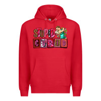 Red stupid cupid with cupid olivia Premium Hoodie - OliviaCreatesArt