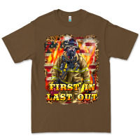 Cacao First In last Out Firefighter Premium Tee - LillyAllenDesigns