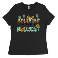 Black adulting is some bullshit Ladies Tee - NancyCooperArtShop