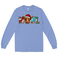 Colony Blue noel highland cow Long Sleeve Tee - Jasminsmagicworld