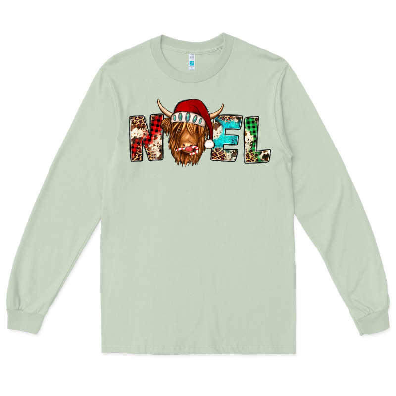 Noel Highland Cow Long Sleeve Tee by Jasminsmagicworld | Teevron