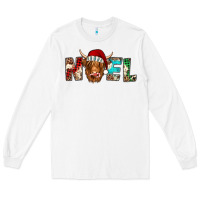 White noel highland cow Long Sleeve Tee - Jasminsmagicworld