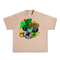 Burro St. Patrick Cow Clover Urban Heavy Tee - BundleAndBundleShop