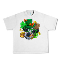 Lunar Rock St. Patrick Cow Clover Urban Heavy Tee - BundleAndBundleShop