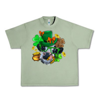 St. Patrick Cow Clover Urban Heavy Tee | Teevron