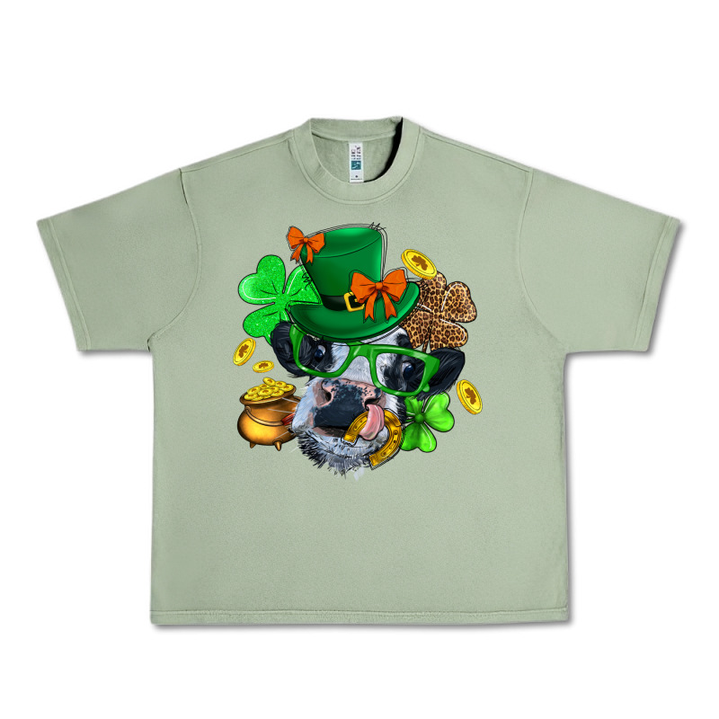 St. Patrick Cow Clover Urban Heavy Tee by BundleAndBundleShop | Teevron