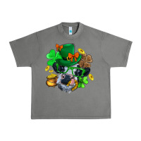 Tornado St. Patrick Cow Clover Urban Heavy Tee - BundleAndBundleShop