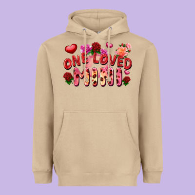 One Loved Mini Valentine's Day Heavyweight Hoodie Designed By Fadigitalartstudio
