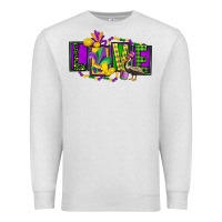 Oatmeal Heather mardi gras love Premium Sweatshirt - FaDigitalArtStudio