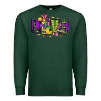 Sports Green mardi gras love Premium Sweatshirt - FaDigitalArtStudio