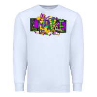 White mardi gras love Premium Sweatshirt - FaDigitalArtStudio