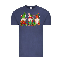 Vintage Denim christmas gnomes Vintage Tee - MaliasSmallBusiness