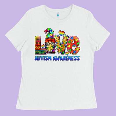 Autism Awareness Love Ladies Tee Designed By Barkaloodesign