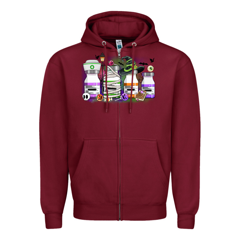 Nurse Medicine Bottles Zipper Hoodie by CowGirlArtShop | Teevron