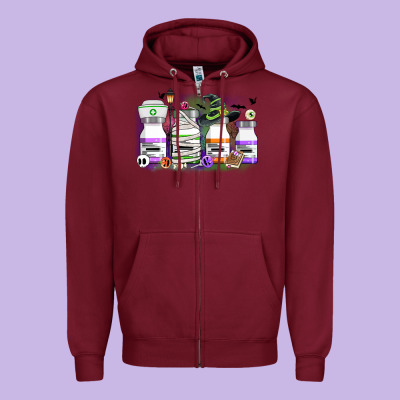 Nurse Medicine Bottles Zipper Hoodie Designed By Cowgirlartshop