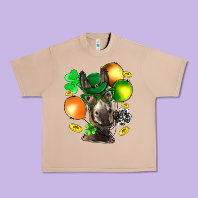 St. Patricks Clovers With Donkey Urban Heavy Tee Designed By Bundleandbundleshop