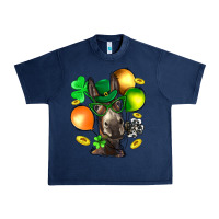 Navy St. Patricks Clovers With Donkey Urban Heavy Tee - BundleAndBundleShop