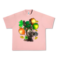 Salmon St. Patricks Clovers With Donkey Urban Heavy Tee - BundleAndBundleShop