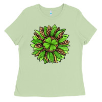 Matcha lucky leopard st patricks sunflower Ladies Tee - Jasminsmagicworld