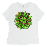 White lucky leopard st patricks sunflower Ladies Tee - Jasminsmagicworld