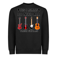 Black Yes I Really Do Need All These Guitars Heavyweight Sweatshirt - Bettercallsaul