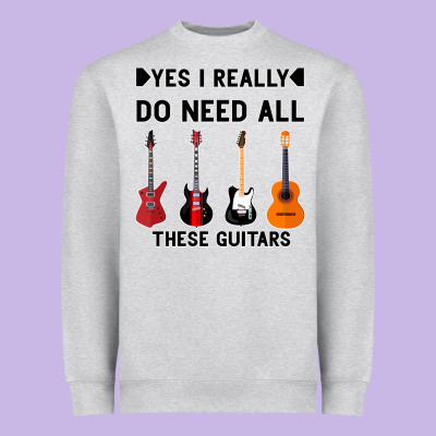Yes I Really Do Need All These Guitars Heavyweight Sweatshirt Designed By Bettercallsaul