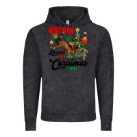 Vintage Black rockin around the christmas tree Vintage Hoodie - MaliasSmallBusiness
