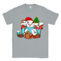 Heather Grey joy christmas with snowman bbs Classic Tee - BundleAndBundleShop