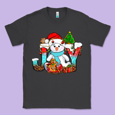 Joy Christmas With Snowman Bbs Classic Tee Designed By Bundleandbundleshop