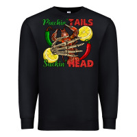 Black Pinchin' tails suckin' head crawfish Premium Sweatshirt - FaDigitalArtStudio