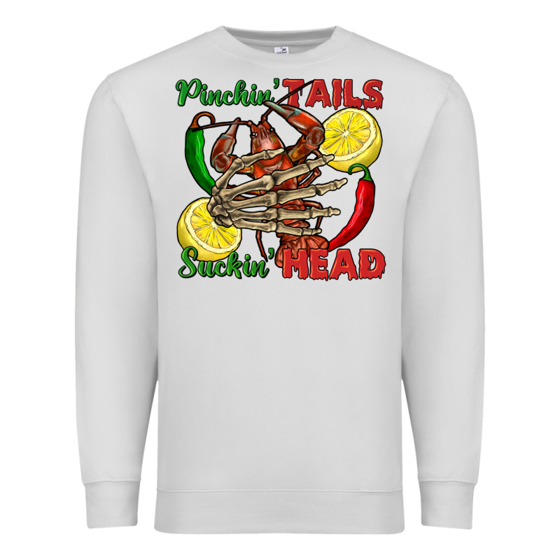 Pinchin' Tails Suckin' Head Crawfish Premium Sweatshirt by FaDigitalArtStudio | Teevron