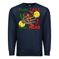 Navy Pinchin' tails suckin' head crawfish Premium Sweatshirt - FaDigitalArtStudio
