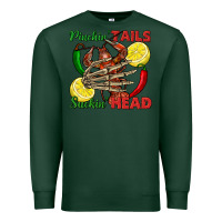 Sports Green Pinchin' tails suckin' head crawfish Premium Sweatshirt - FaDigitalArtStudio