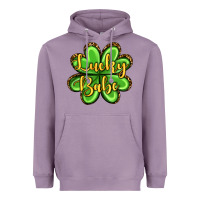 Lavender St. Patrick's Lucky babe Heavyweight Hoodie - OliviaCreatesArt
