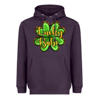 Plum St. Patrick's Lucky babe Heavyweight Hoodie - OliviaCreatesArt