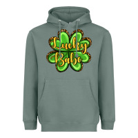 Sage St. Patrick's Lucky babe Heavyweight Hoodie - OliviaCreatesArt