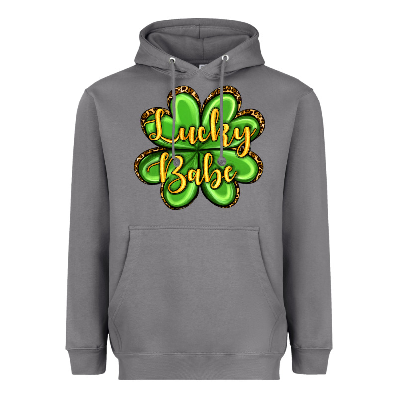 St. Patrick's Lucky Babe Heavyweight Hoodie by OliviaCreatesArt | Teevron
