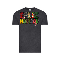 Vintage Black feliz navidad Vintage Tee - MaliasSmallBusiness