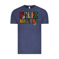 Vintage Denim feliz navidad Vintage Tee - MaliasSmallBusiness