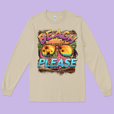 Becach Please Long Sleeve Tee Designed By Barkaloodesign