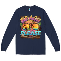 Navy becach please Long Sleeve Tee - BarkalooDesign