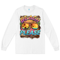 White becach please Long Sleeve Tee - BarkalooDesign