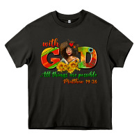Asphalt with god all things are possible juneteenth Heavy Core Tee - AdoDesignShop