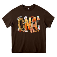 Chocolate Brown cna certified nursing assistant nurse Heavy Core Tee - NancyCooperArtShop