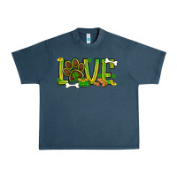 Midnight Navy St. Patrick's Day love dog paw Urban Heavy Tee - BundleAndBundleShop