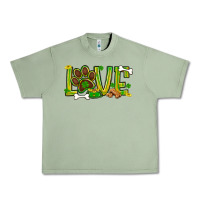 Oil Green St. Patrick's Day love dog paw Urban Heavy Tee - BundleAndBundleShop